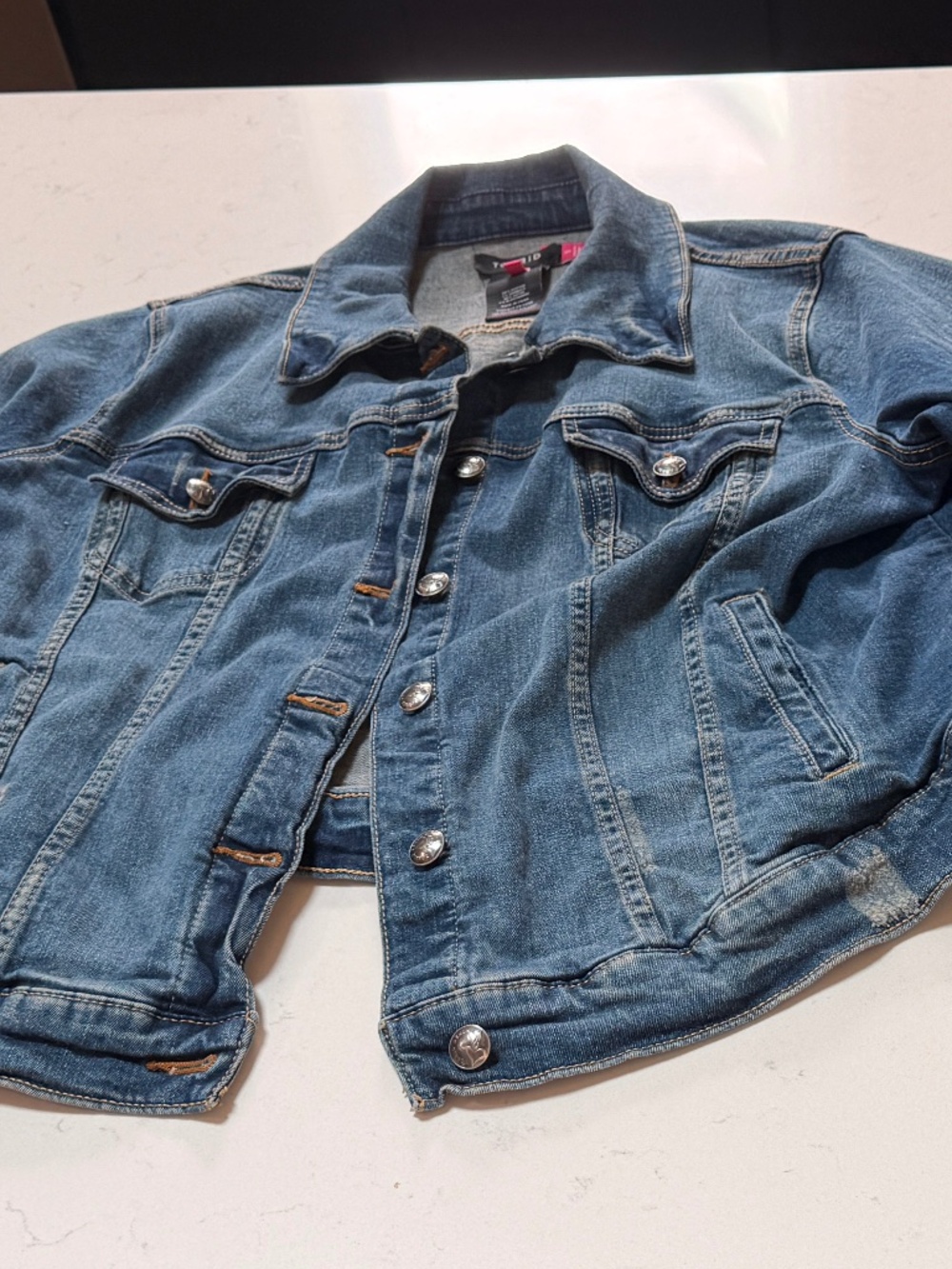 Torrid Stretch Denim Jean Jacket Size 1 / 1X Medium Wash